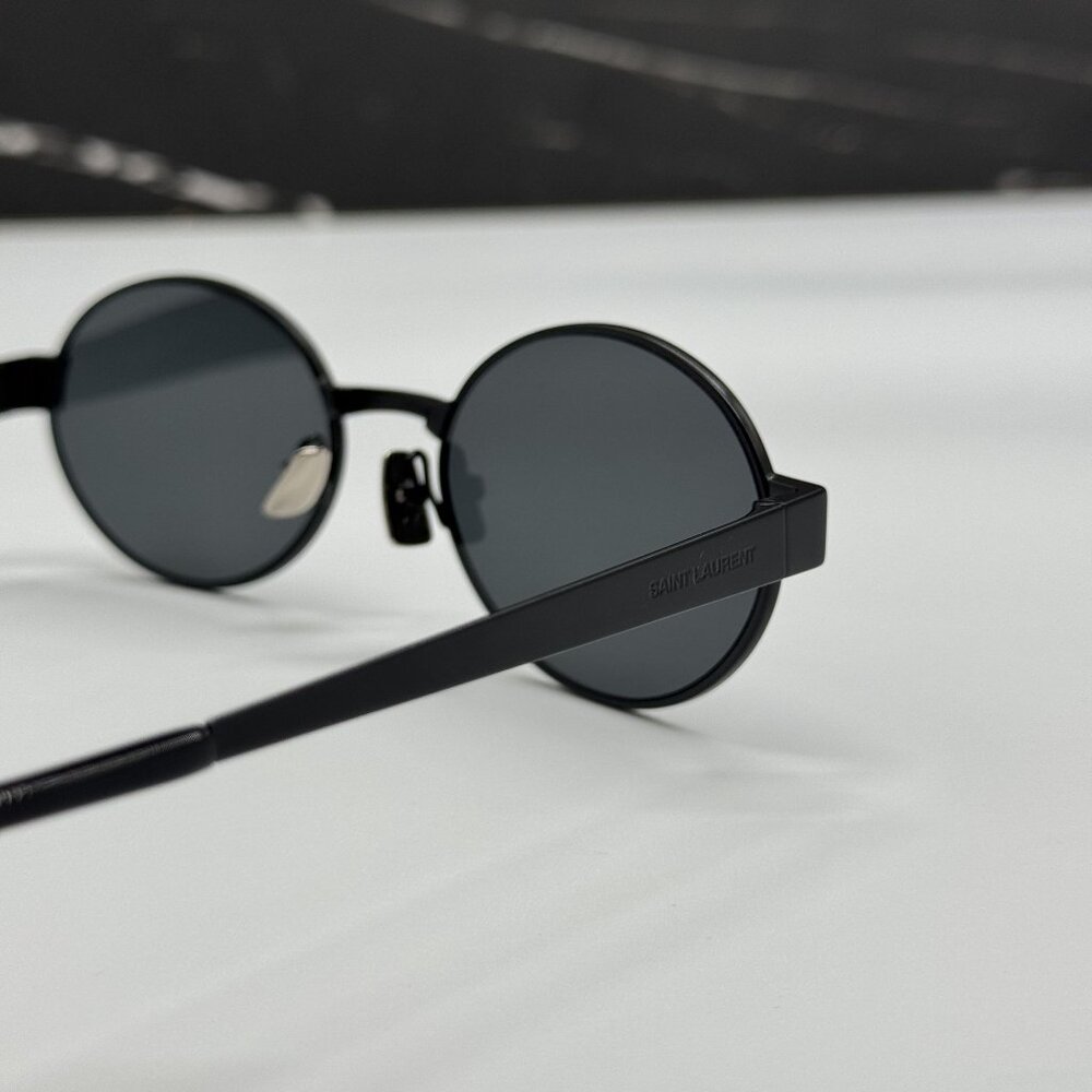 NEW SAINT LAURENT SL692 001 OVAL BLACK UNISEX SUNGLASSES SL 692 001 - Picture 5 of 10